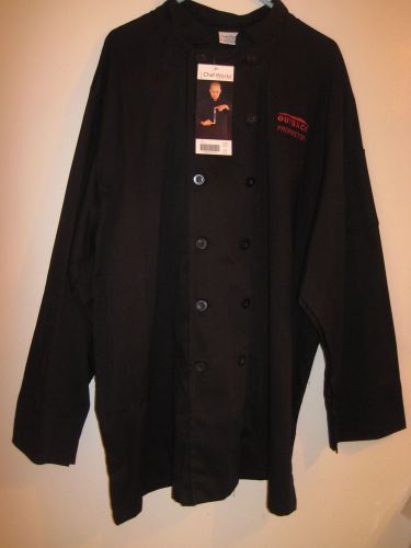 OUTBACK STEAKHOUSE PROPRIETOR BLACK CHEF COAT LONG SLEEVE 2XL BY CHEF WORKS
