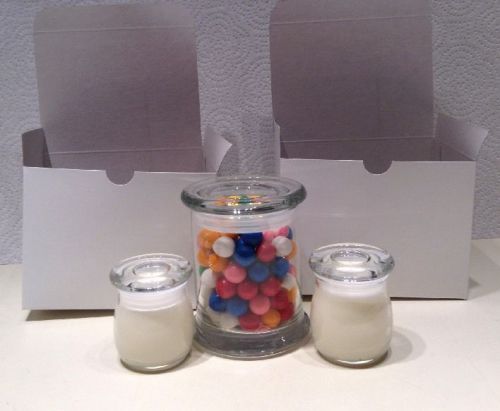 2 bubble gum soy candles with gumballs for sale