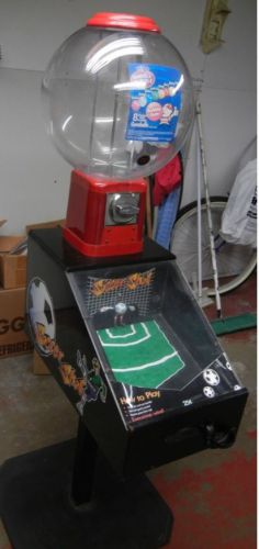 Soccer shot gumball vending machine interactive game for sale