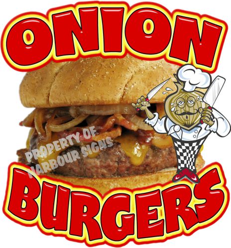 Onion Burgers Decal 14&#034; Burgers Food Truck Restaurant Concession Vinyl Sticker