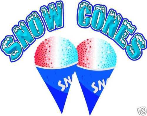 Snow Cones Sno Kones Concession Trailer Cart Decal 24&#034;