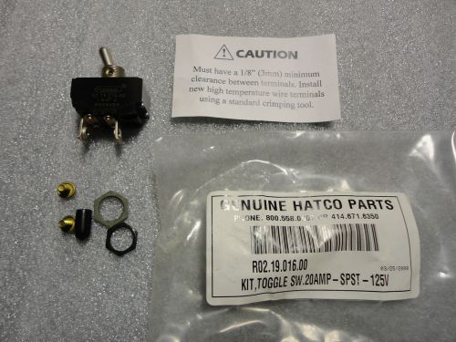 Hatco kit, Toggle Sw. 20Amp-SPST-125V FOR GLO-RAY WARMERS, R02.19.016.00