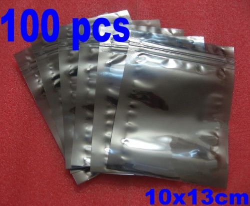 100 pcs esd anti-static shielding bags 10x13cm zip-top (3.9x5.1&#034;)anti static for sale