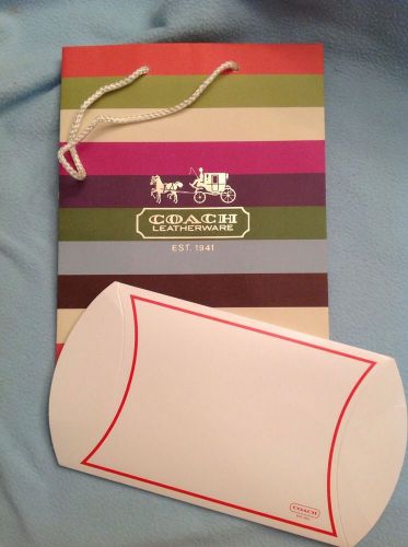 New Coach 8&#034; x 10 Shopping Gift Bag w/ Small Gift Box