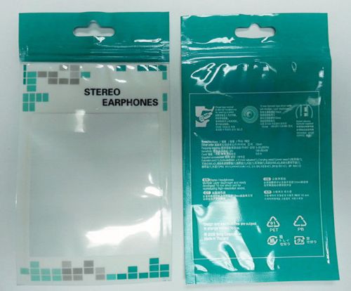50pcs/Lot ZipLock Darkcyan Plastic Packaging Retail Hanging Bags 15.7cmx9cm