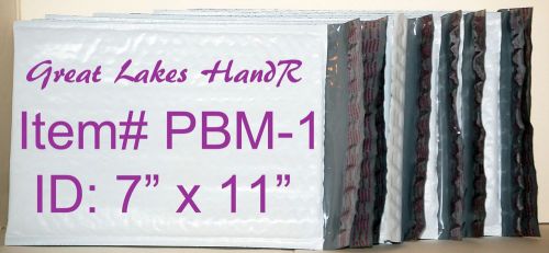 22 poly bubble padded envelope mailers pbm-1, 7&#034; x 11&#034; white, size #1 for sale