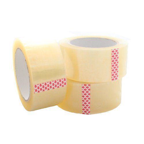 24 rolls 2&#034; x 110yds clear/tan bopp quality - packing carton sealing tape for sale