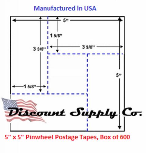 5X5 Pinwheel Postage Meter Tapes Pitney Bowes Hasler Neopost  Francotyp Postalia
