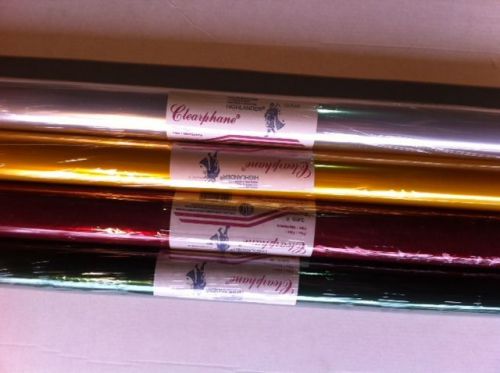 Cellophane Gift Wrap/Basket Wrap Rolls 4 per case Mix Colors 40&#034;Wx100 ft Long
