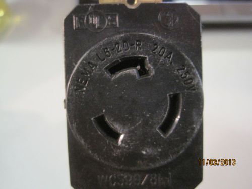 Used 20 amp 250v twist-lock receptacle nema l6-20r for sale