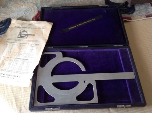 Brown &amp; Sharpe Mfg. Co. Draughtsmen&#039;s Protractor No. 510 With Case