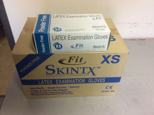 SkinTX Latex Examination Gloves Powder Free Size XS