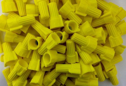 (1000 pc lot) yellow winged nut wing wire connector twist-on free tool 18-10 awg for sale