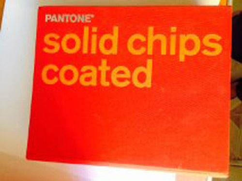 pantone book solid coated chips-used