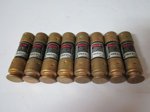 Lot of 8 cooper bussmann fusetron frn-r-3 2/10 fuse new no box frn-r 3 2/10 for sale