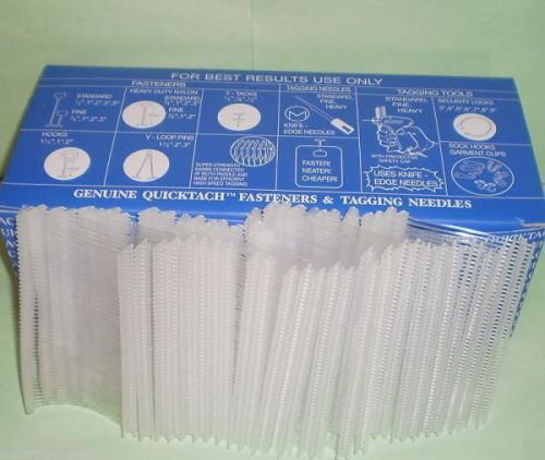 5000 CLEAR STANDARD PRICE TAG TAGGING 2&#034; PIN BARBS/FASTENERS 2&#034;