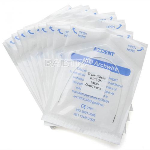 10 Packs Arch Wire Dental Super Elastic Tooth Colored Niti Rectangular Arch Wire