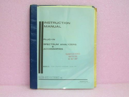 Nelson-Ross Manual 014 Plug-in Video Spectrum Analyzer Instruction Man. w/Schem.
