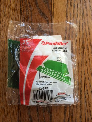 Pendaflex® hanging file folder tabs, 1/5 tab, two inch, green tab/white insert, for sale