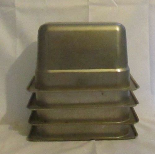 Lot of 4 Carlilse Steam Table Pan, 1/9 Ninth Size 4&#034; Deep,S/S, Anti-Jamming(NSF)