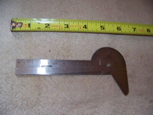 General No 16 Protractor Square Drill Point Gauge Scale Circle Divider