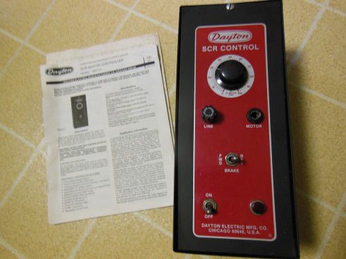 DAYTON SCR DC MOTOR CONTROLLER MODEL 2M171C WITH OWNER AND PARTS MANUAL