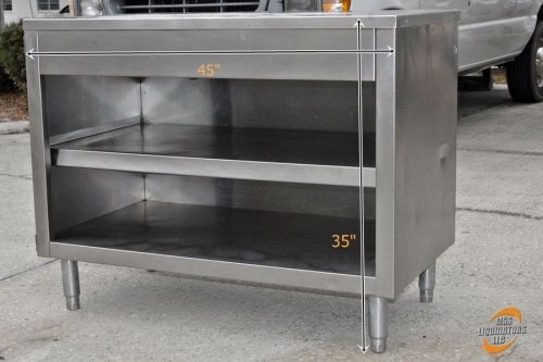 Stainless steel work table with two shelves for sale