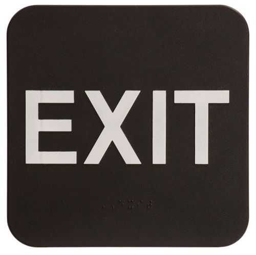 ADA EXIT SIGNS BLACK PLASTIC BRAILLE TEXT MEETS ADA SPECIFICATIONS
