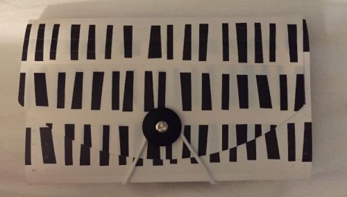 Target One Spot Coupon accordion file Small Black Stripe Dot