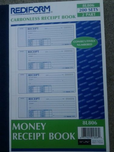 10 Rediform Money Receipt Book - 8L806 NEW