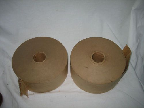 Gummed reinforced paper shipping package tape 3” x 500ft roll cardboard box seal for sale