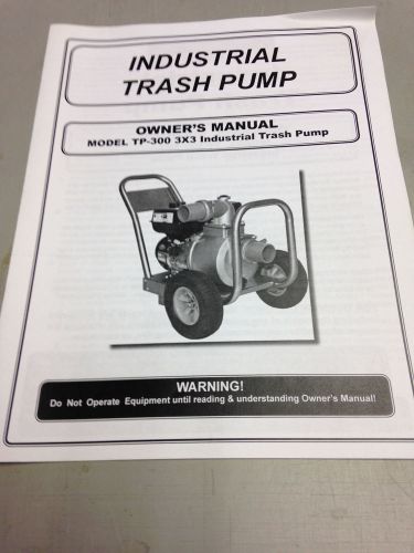 Spartan Trash Pump Gasoline 208cc Industrial TP-300 3+3