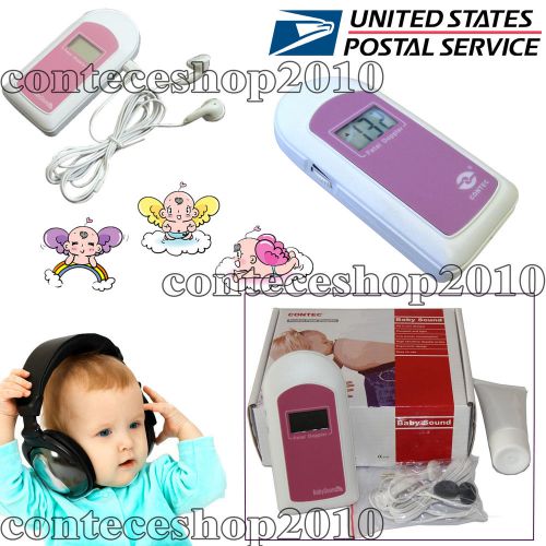 US Stock, FDA&amp;CE Pocket Fetal Doppler baby heart monitor + free gel,Baby Sound B