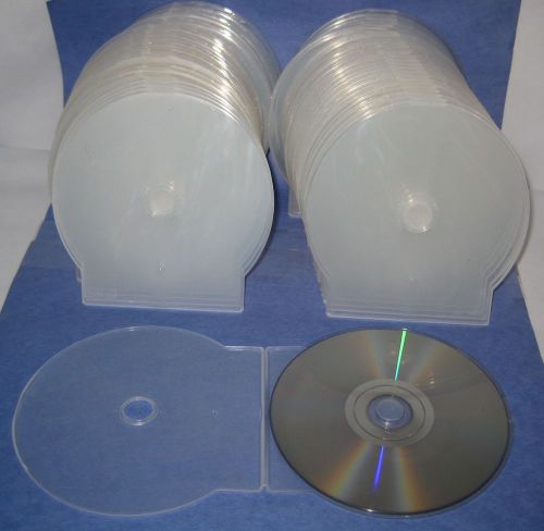 50 *NEW*  CLEAR PLASTIC CLAMSHELL C CASES W/ CENTER PUSH LOCK ~ CD~DVD~BLU-RAY~