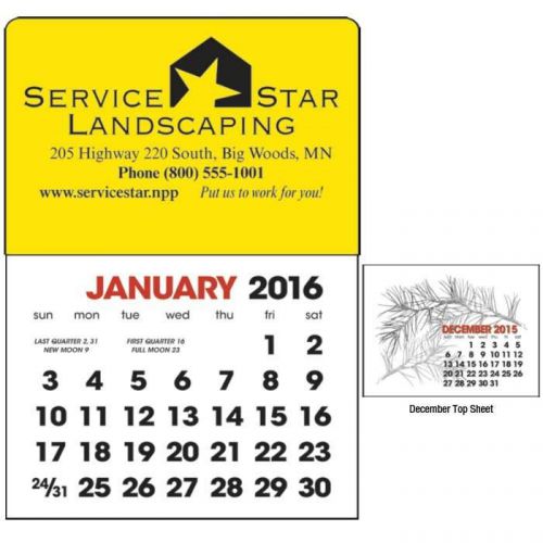 2016  STICK ON CALENDARS   ( Box of 150 CALENDARS - Business Name Imprinted )