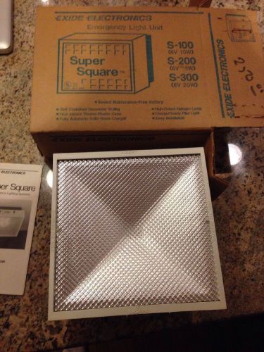 NEW IN BOX EXIDE ELECTRONICS SUPER SQUARE EMERGENCY LIGHTING SYSTEM  S100