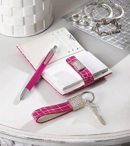 BRAND NEW! Bling Bling GLAMOROUS PINK EXECUTIVE SET Pen Business Card Holder