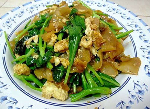 Recipe Stir Fried Ribbon Noodle with Pork Noodle Cooking Dinner Food Thai Cook