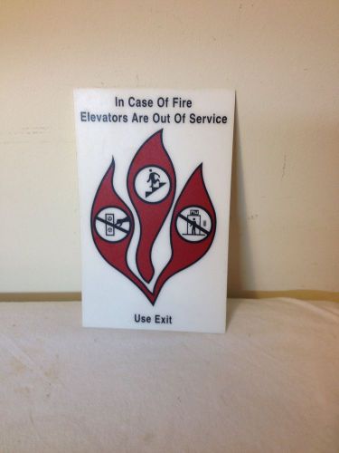 Elevator fire sign for sale