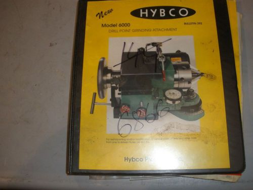 Hybco Model 6000 Tool Grinder Instruction &amp; Parts Manual