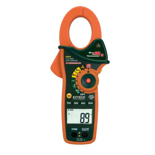 Extech true rms ac/dc volt measurement digital display clamp thermometer meter for sale