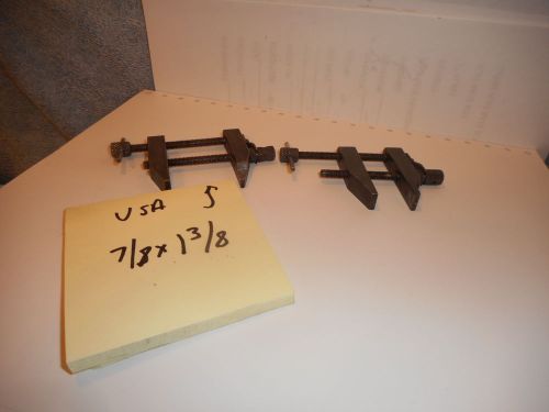 Machinists 2/20  usa 7/8 x 3/8 usa matched parallel clamps ser of two for sale