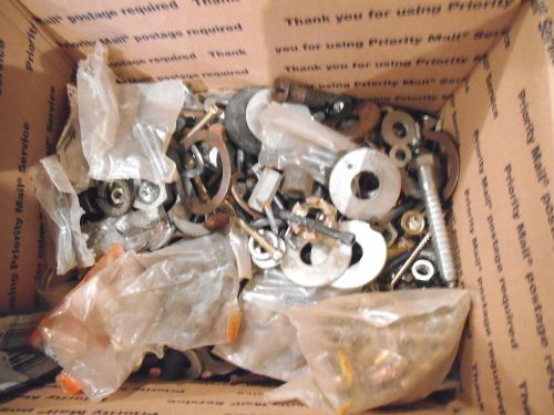 HUGE MIXED LOT OF BOLTS NUTS WASHERS &amp; OTHER FASTENERS 45 LBS - LOT #4