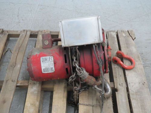 Coffing se290j capacity chain coffing speed 18-fpm electric hoist 4000lb b353312 for sale