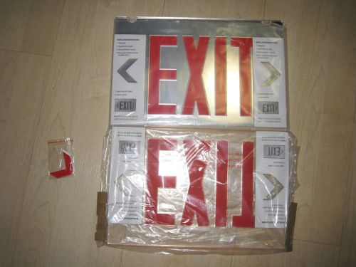 LED Exit Sign Glass Only Lot of 2 New