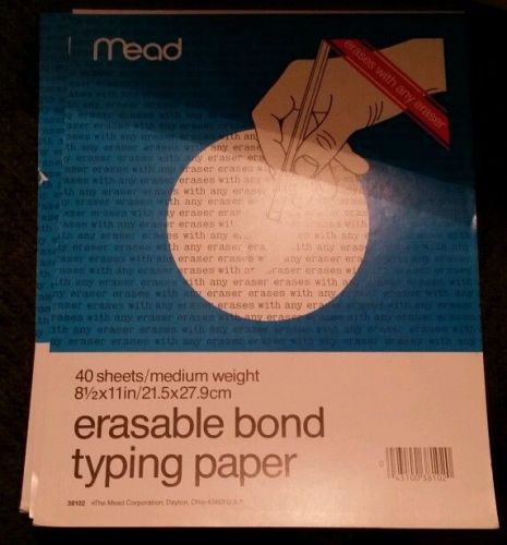 Vintage Erasable Bond Typing Paper 40 sheets Mead Copy Paper