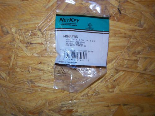 New panduit nk688mbu netkey cat6 8 position 8 wire punchdown jack blue for sale
