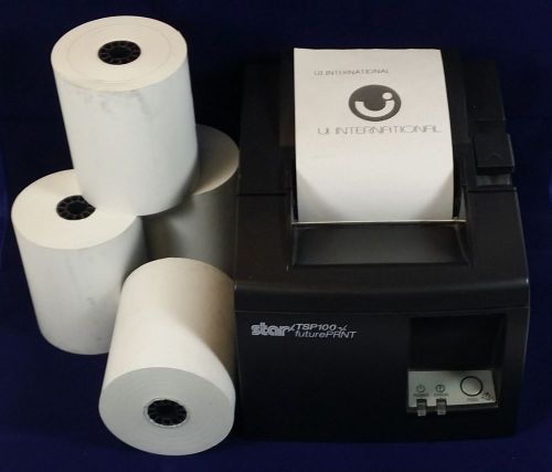 3-1/8&#034; x 220&#039;  thermal pos receipt printer roll paper bpa free usa - 150 rolls for sale
