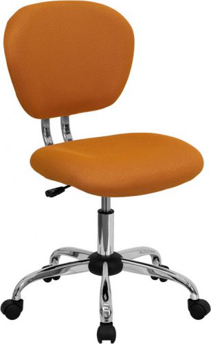 Mid-Back Orange Mesh Task Chair with Chrome Base (MF-H-2376-F-ORG-GG)