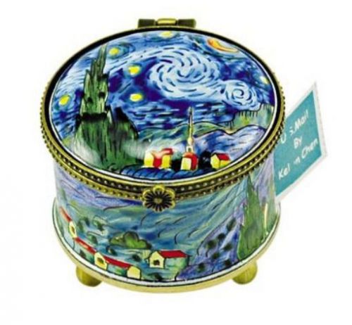 Kelvin Chen Enameled Postage Stamp Holder - Starry Night